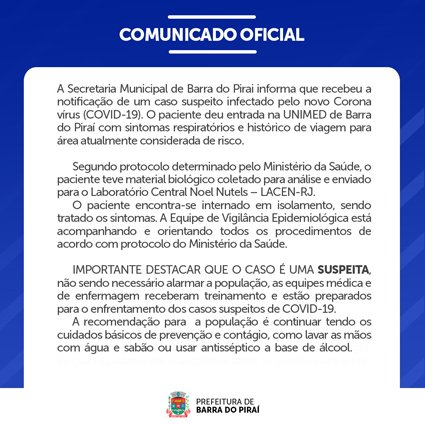 Comunicado Oficial