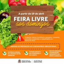 Feiras Livres voltam a funcionar aos domingos em Barra do Piraí